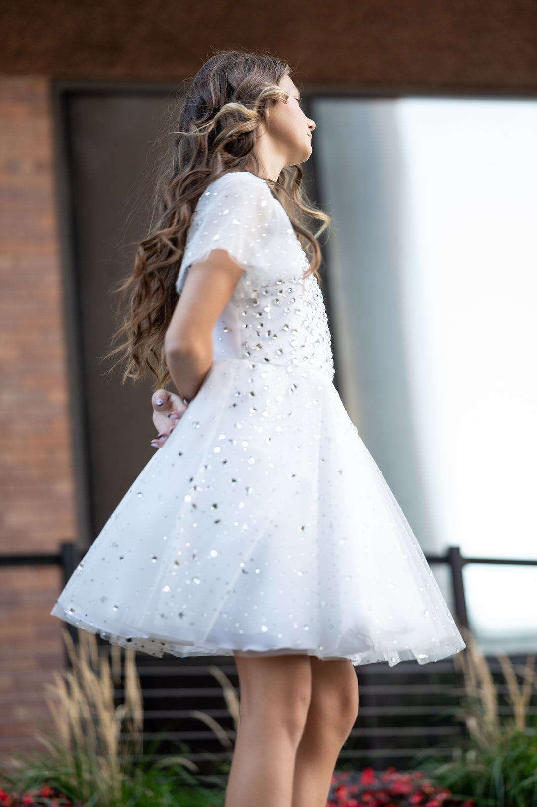 open lace back dress Flowers by Zoe