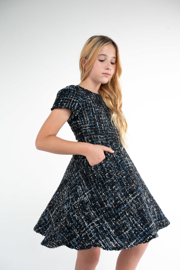 tweed skater dress